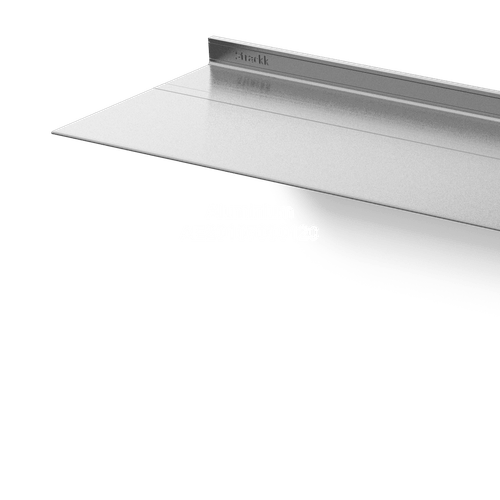 Zwevende wandplank Aluminium AE20107000120 Van Strackk In perspectief Links 1080 x 1080 pxl