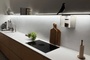 Wandplank Raw Aluminium met verlichting onder en rondom warm koud klant Amsterdam Ijburg 1920 x 1080 pxl