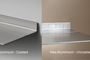 Wandplank Aluminium vs Raw Aluminium