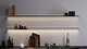 Wall shelves with lighting underneath and around above the kitchen counter 1920 x 1080 pixels.