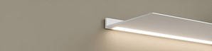 Shelves with light navigation card