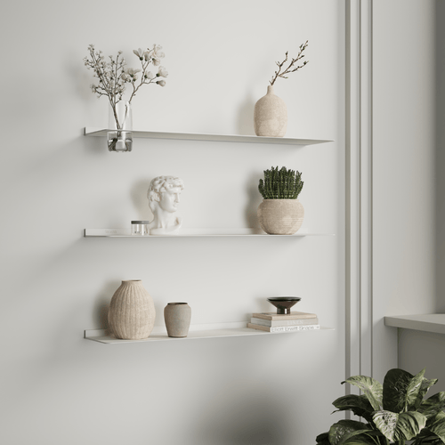 Wall shelves white Strackk side angle 1080 x 1080 pxl