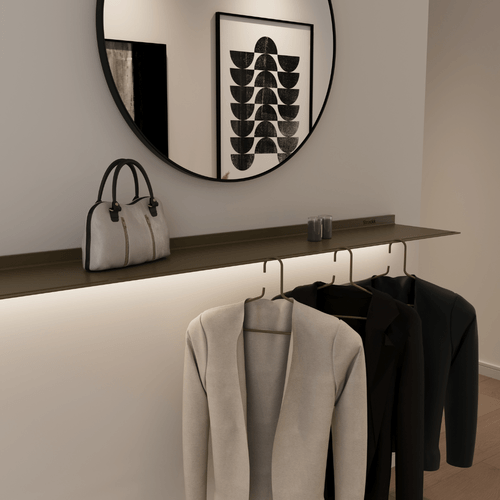 Wall coatrack with light Strackk 1080 x 1080 pxl