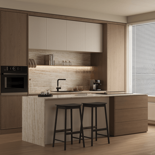 Wandplank met verlichting Keuken daglicht Strackk zij aanzicht 2024 x 2024 pxl