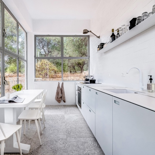 Floating Wall Shelf by Strackk In White Above Kitchen Countertop Styling by Studio Toff 1080 x 1080 pxl