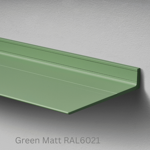 Wandplank van Strackk Groen Matt RAL6021 bovenhoek lichtgrijs CC 1080 x 1080 pxl