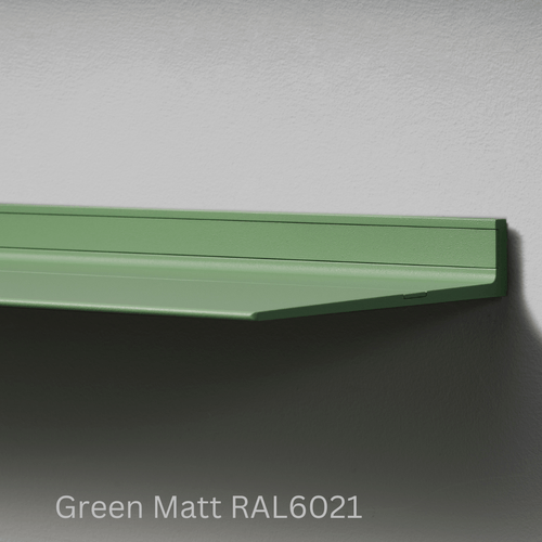 Wandplank van Strackk Groen Matt RAL6021 hoek lichtgrijs CC 1080 x 1080 pxl