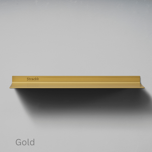 Wandplank van Strackk Goud vooraanzicht lichtgrijs CC 1080 x 1080 pxl