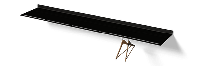 Wandkapstok van Strackk In zwart In perspectief 1280x430pxl