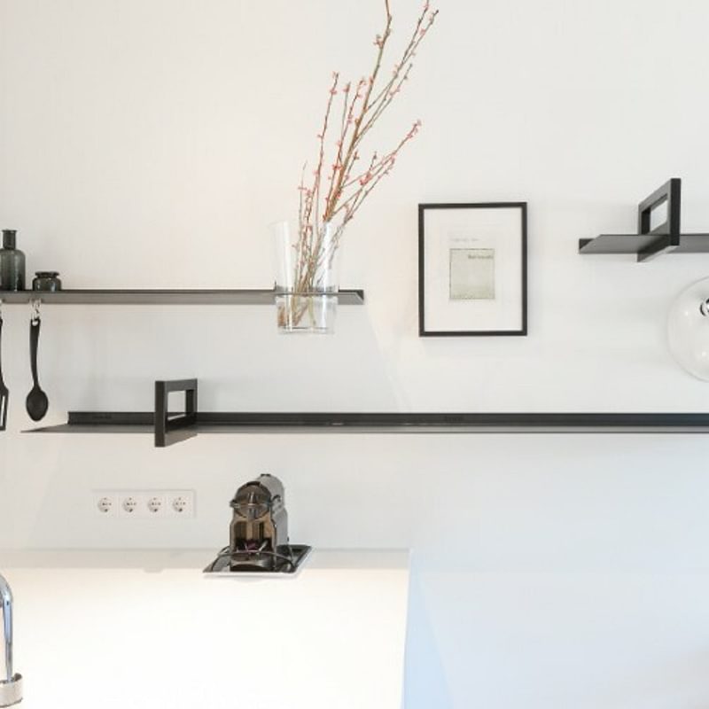 Black floating deals wall shelf