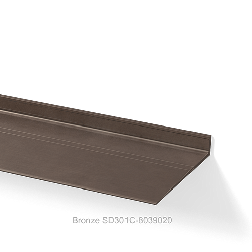 Zwevende wandplank Brons SD301 C8039020 in perspectief rechts 1000 x 1000 pxl