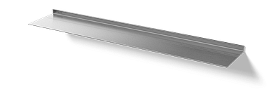 Zwevende wandplank van Strackk In aluminium In perspectief 1280x430 pxl