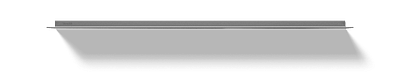 Zwevende wandplank van Strackk In aluminium Vooraanzicht 1280x230 pxl