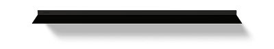 Zwevende wandplank van Strackk In zwart Bovenaanzicht 1280x230 pxl