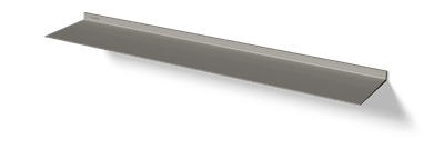 Zwevende wandplank van Strackk In zilvergrijs In perspectief 1280x430 pxl
