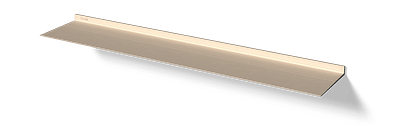 Zwevende wandplank van Strackk In gebroken wit In perspectief 1280x430 pxl