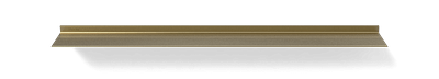 Schwebende Wandregal von Strackk In Gold Ansicht von oben 1280x230 pxl