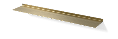 Zwevende wandplank van Strackk In goud In perspectief 1280x430 pxl