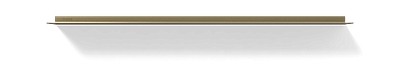 Zwevende wandplank van Strackk In goud Vooraanzicht 1280x230 pxl