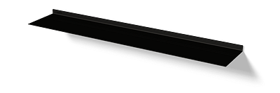 Zwevende wandplank van Strackk In zwart In perspectief 1280x430 pxl