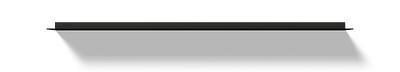 Zwevende wandplank van Strackk In zwart Vooraanzicht 1280x230 pxl