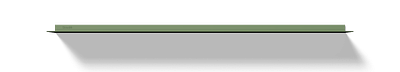 Zwevende wandplank van Strackk In groen Vooraanzicht 1280x230 pxl