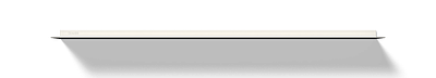 Zwevende wandplank van Strackk In wit Vooraanzicht 1280x230 pxl