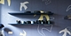Floating wall shelf in kitchen Shelf in Blue By Strackk Front sight 1280 x 660 pxl