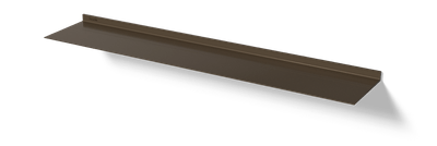 Zwevende wandplank van Strackk In brons In perspectief 1280x430 pxl