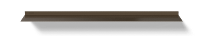 Zwevende wandplank van Strackk In brons Bovenaanzicht 1280x230 pxl