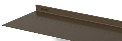 Zwevende wandplank van Strackk In Brons Close up 1280x430 pxl