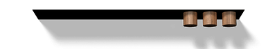 Zwarte wandplank badkamer Van Strackk Zwevende plank met opbergbekers Onderaanzicht 1280x230 pxl