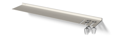 Wandplank met wijnglazenrek van Strackk In wit In perspectief 1280x430 pxl
