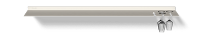 Wandplank met wijnglazenrek van Strackk In wit Bovenaanzicht 1280x230 pxl