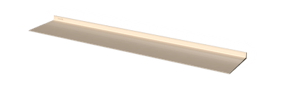 Wandplank met verlichting rondom Plank in gebroken wit van Strackk In perspectief 1280x430 pxl