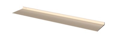 Wandplank met verlichting rondom Plank in gebroken wit van Strackk In perspectief 1280x430 pxl
