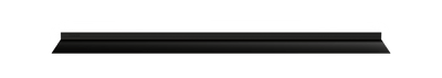 Zwarte wandplank met verlichting rondom Van Strackk Bovenaanzicht 1280x230 pxl