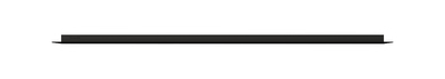 Zwarte wandplank met verlichting rondom Van Strackk Vooraanzicht 1280x230 pxl