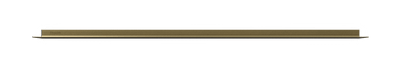 Gouden wandplank met verlichting rondom Van Strackk Vooraanzicht 1280x230 pxl