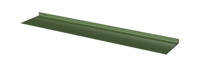 Groene wandplank met verlichting rondom Van Strackk In perspectief 1280x430 pxl