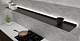 Wandplank met verlichting rondom Zwarte plank van Strackk Bovenaanzicht in perspectief 1280x660 pxl