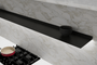 Wandplank met verlichting onder Zwarte plank van Strackk Bovenaanzicht in perspectief 1280x660 pxl