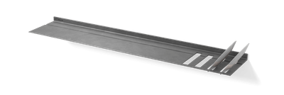 Wandplank met bordenrek In gunmetal Van Strackk In perspectief 1280x430 pxl