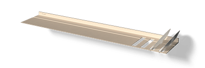 Wandplank met bordenrek In gebroken wit Van Strackk In perspectief 1280x430 pxl