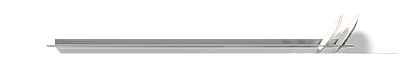 Aluminium wandplank met bordenrek Van Strackk Vooraanzicht 1280x230 pxl