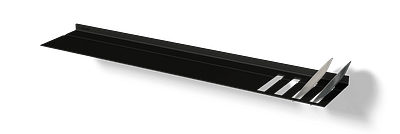 Antraciete wandplank met bordenrek Van Strackk In perspectief 1280x430 pxl
