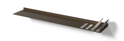 Wandplank met bordenrek In brons Van Strackk In perspectieft 1280x430 pxl