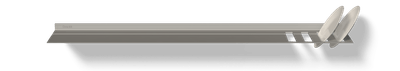 Wandplank met bordenrek In zilvergrijs Van Strackk Bovenaanzicht 1280x230 pxl