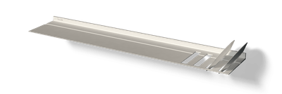 Wandplank met bordenrek In wit Van Strackk In perspectieft 1280x430 pxl