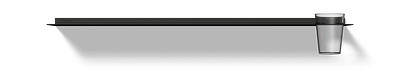 Antraciete wandplank met vaas Van Strackk Vooraanzicht 1280x230 pxl